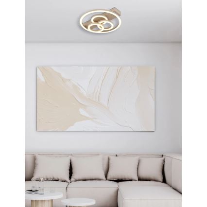 Globo - Lámpara de techo LED regulable LED/40W/230V 2700-6500K Ø 35x33 cm beige + mando a distancia