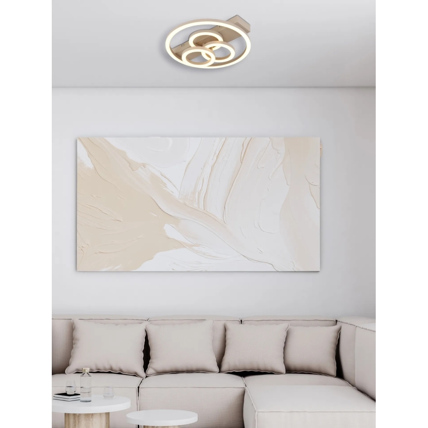 Globo - Lámpara de techo LED regulable LED/40W/230V 2700-6500K Ø 35x33 cm beige + mando a distancia