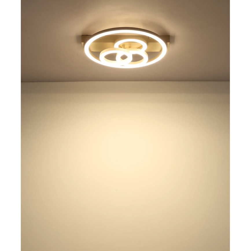 Globo - Lámpara de techo LED regulable LED/40W/230V 2700-6500K Ø 35x33 cm beige + mando a distancia