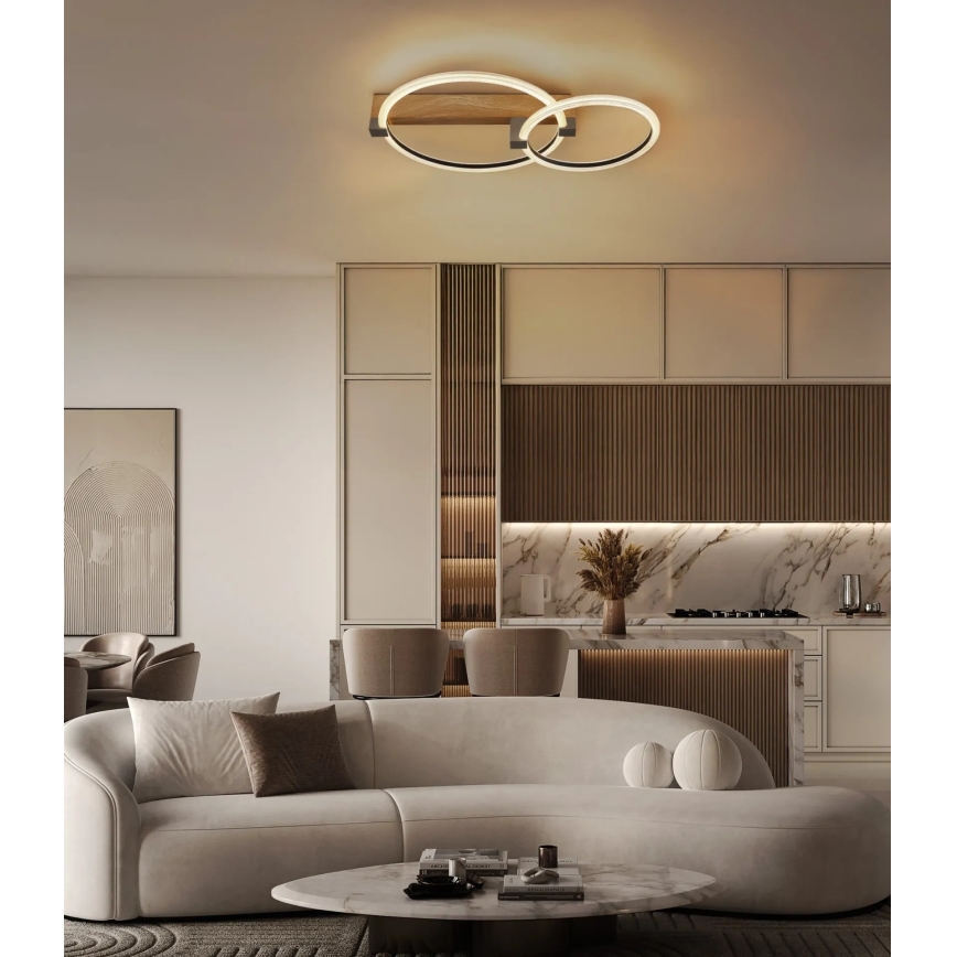 Globo - LED Plafón de techo LED/24W/230V 3000K 58x38 cm beige