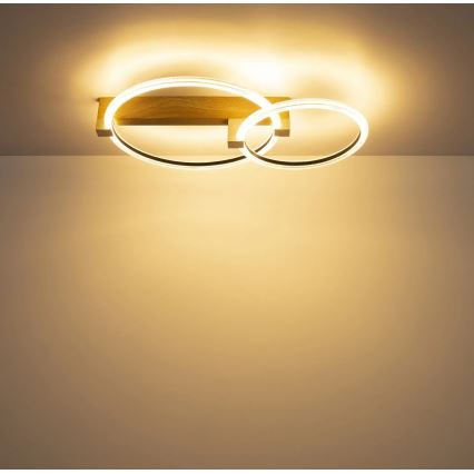 Globo - LED Plafón de techo LED/24W/230V 3000K 58x38 cm beige