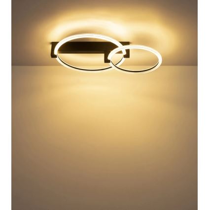 Globo - Lámpara de techo LED/24W/230V 3000K 58x38 cm negra