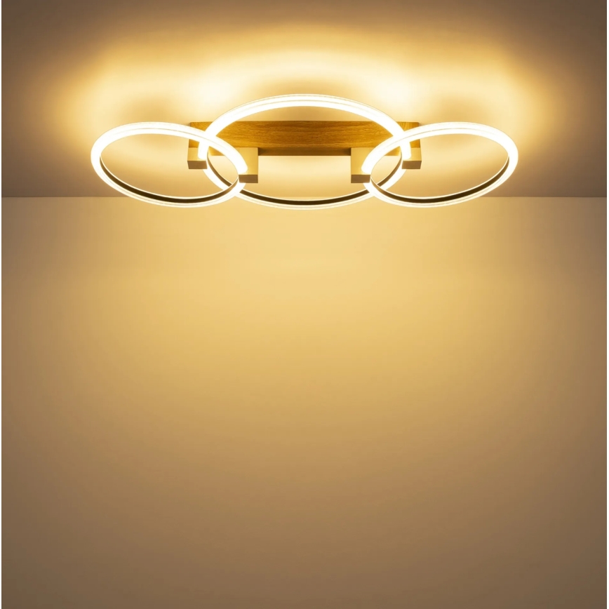 Globo - Lámpara de techo LED 40W/230V 3000K 76,1x38 cm marrón