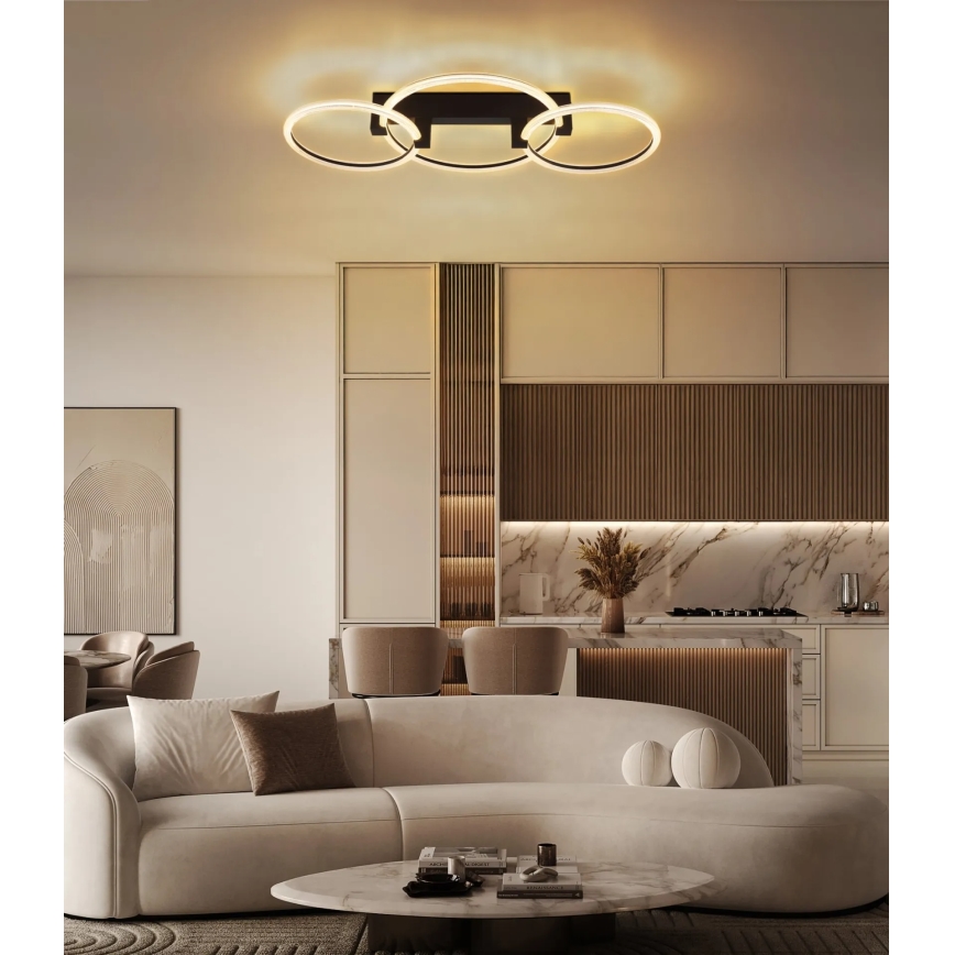 Globo - Luminaria de techo LED/40W/230V 3000K 76,1x38 cm negra