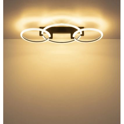 Globo - Luminaria de techo LED/40W/230V 3000K 76,1x38 cm negra