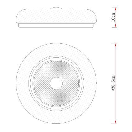 Globo - Plafón LED 24W/230V 2700/4000/6000K diámetro 38,5 cm blanco