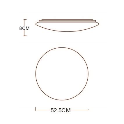 Globo - Lámpara de techo LED regulable LED/48W/230V 3000-6400K + mando a distancia