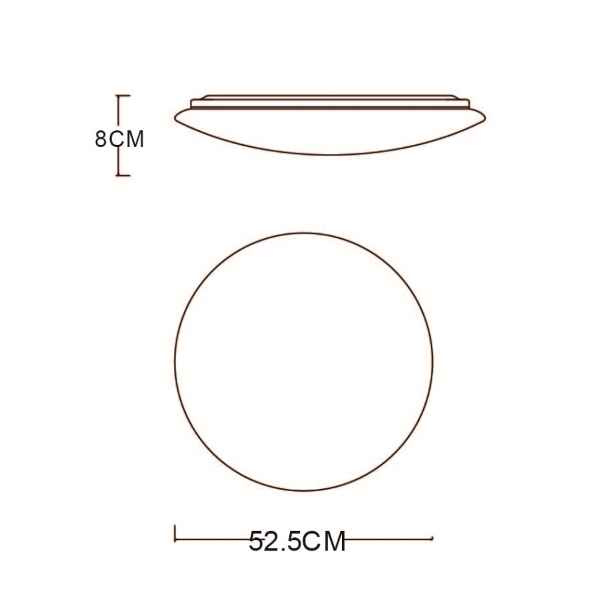 Globo - Lámpara de techo LED regulable LED/48W/230V 3000-6400K + mando a distancia
