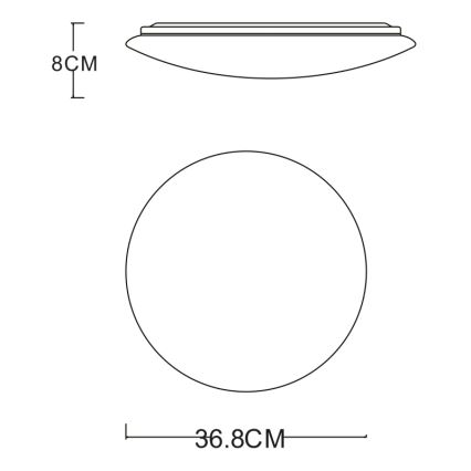 Globo - Lámpara de techo LED/24W/230V
