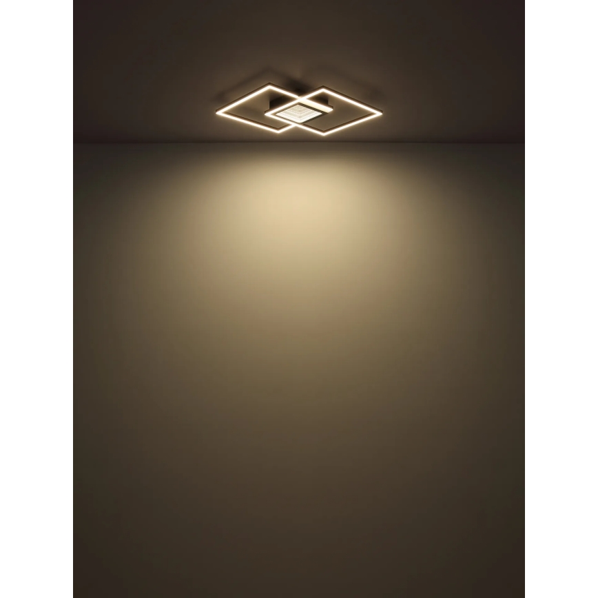 Globo - Plafón LED regulable para techo LED/32W/230V 2700-6500K 42,6x42,6 cm negro + mando a distancia