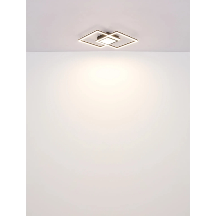 Globo - Plafón LED regulable para techo LED/32W/230V 2700-6500K 42,6x42,6 cm negro + mando a distancia