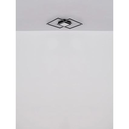 Globo - Plafón LED regulable para techo LED/32W/230V 2700-6500K 42,6x42,6 cm negro + mando a distancia