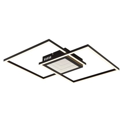 Globo - Plafón LED regulable para techo LED/32W/230V 2700-6500K 42,6x42,6 cm negro + mando a distancia
