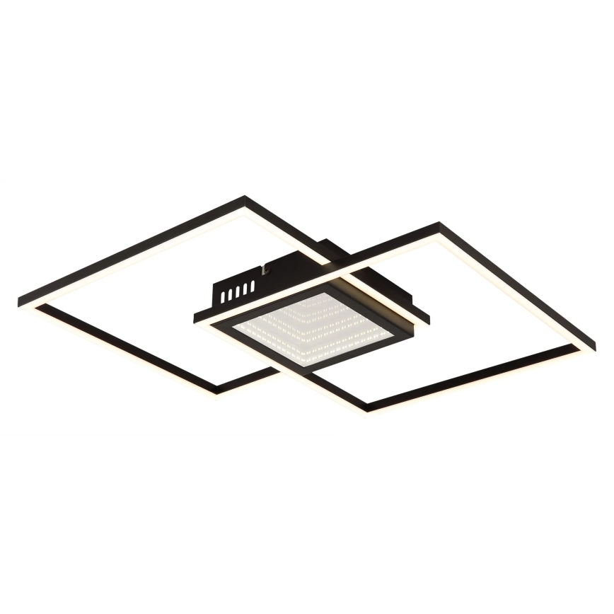 Globo - Plafón LED regulable para techo LED/32W/230V 2700-6500K 42,6x42,6 cm negro + mando a distancia