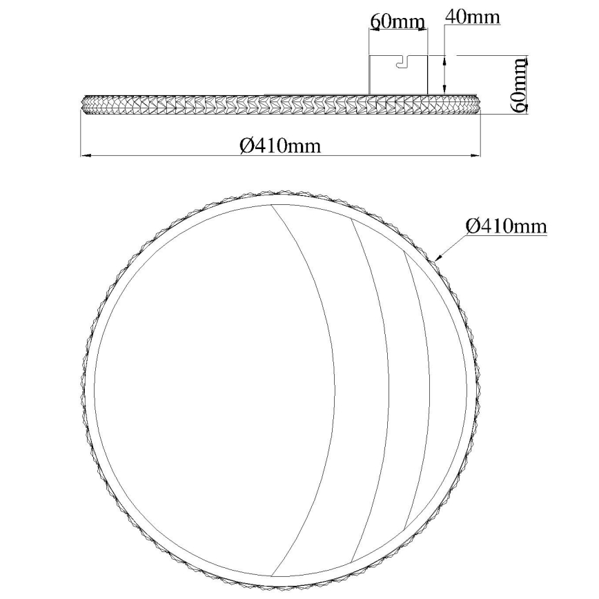 Globo - Luminaria de techo LED/24W/230V 3000/4000/6000K Ø 41 cm dorada