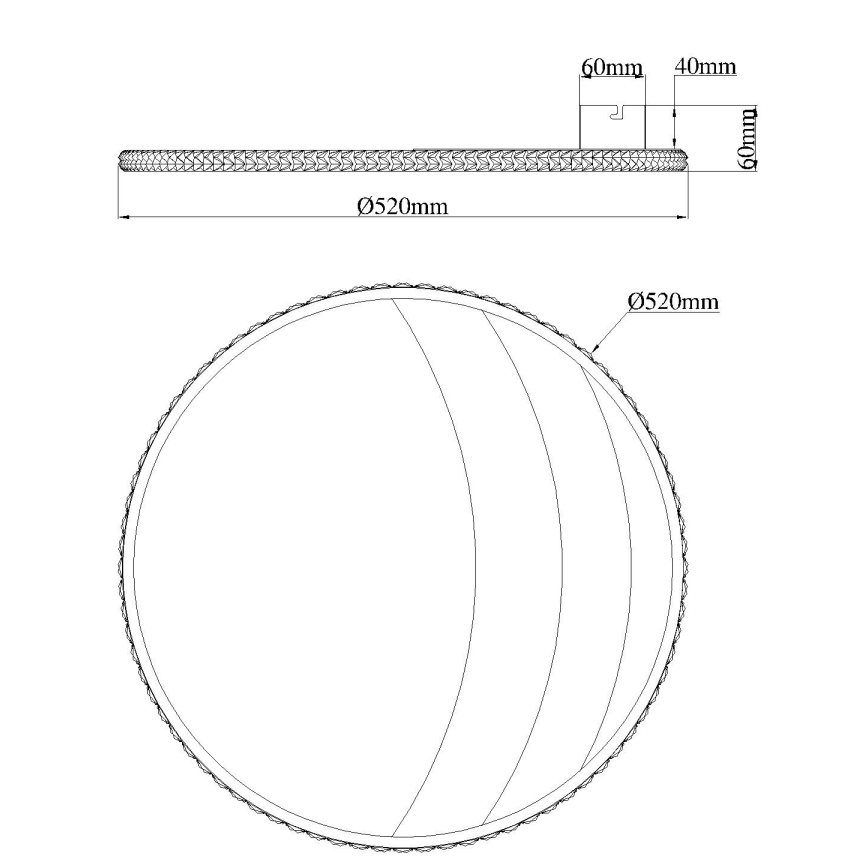 Globo - Lámpara de techo LED/40W/230V 3000/4000/6000K Ø 52 cm dorada