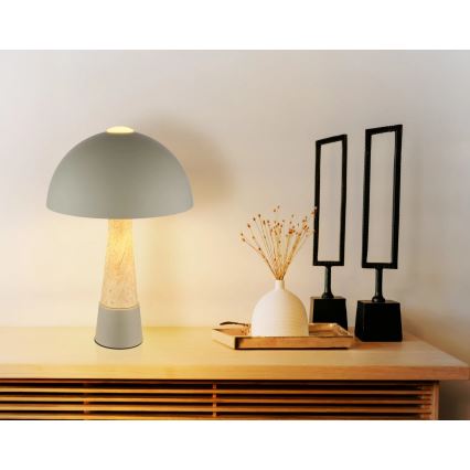 Globo - Lámpara de mesa 1xE27ILLU/40W/230V, gris