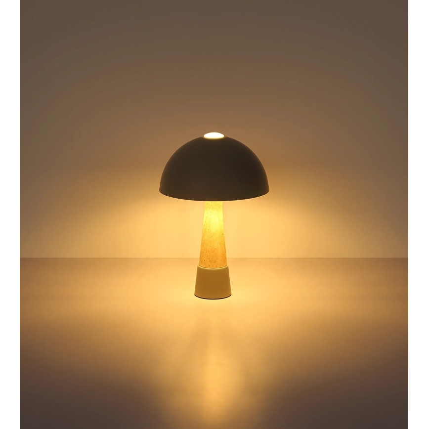 Globo - Lámpara de mesa 1xE27ILLU/40W/230V, gris