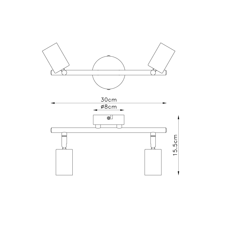Globo - Foco 2xE27/60W/230V
