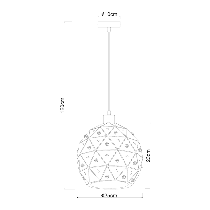 Globo 54029H - Lámpara colgante JODIE 1xE27/60W/230V diá. 25 cm