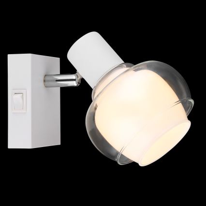 Globo - Aplique de pared tipo spot 1xE14/40W/230V blanco