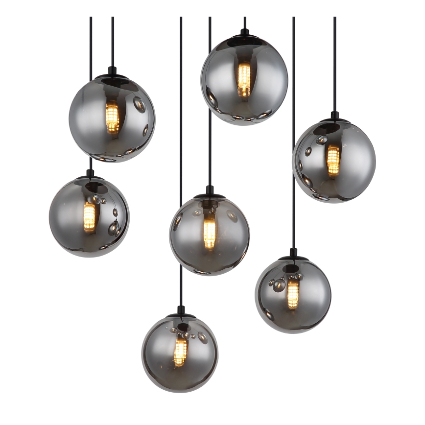 Globo - Lámpara LED colgante 7xG9/3,5W/230V ahumado/negro