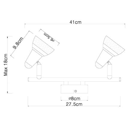 Globo - Foco LED 2xLED/4W/230V cromo brillante