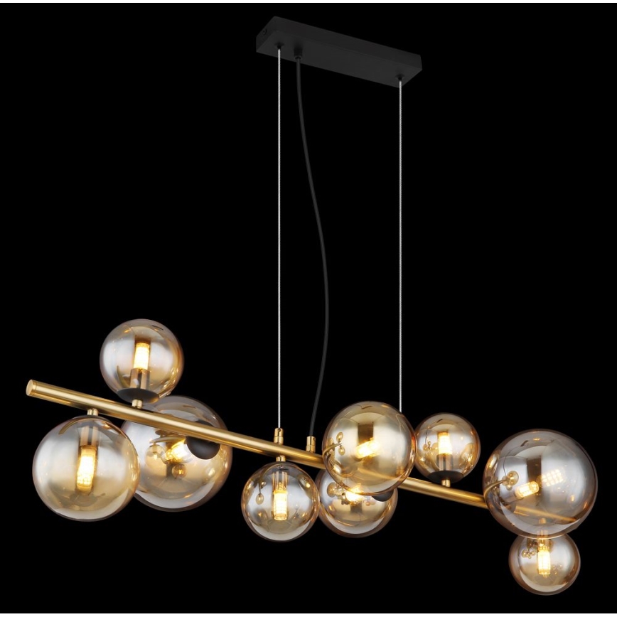 Globo - Lámpara colgante LED en cable 9xG9/3W/230V latón