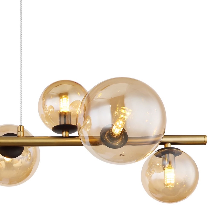 Globo - Lámpara colgante LED en cable 9xG9/3W/230V latón