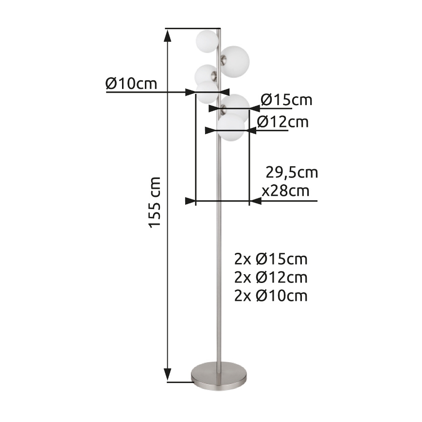 Globo - Lámpara LED colgante 6xG9/3,5W/230V blanco