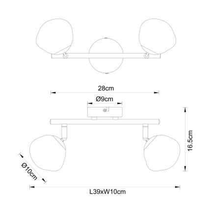 Globo - Foco 2xG9/5W/230V
