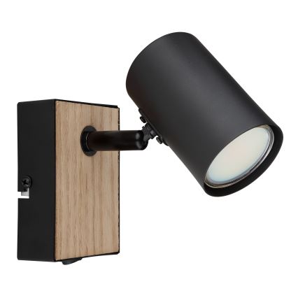 Globo - Aplique orientable de pared 1xGU10/25W/230V negro/marrón