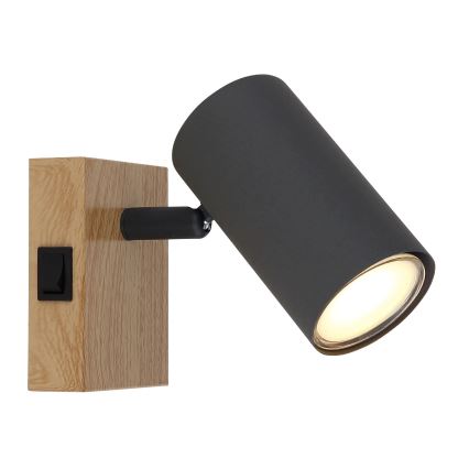 Globo - Foco de pared 1xGU10/25W/230V gris/marrón