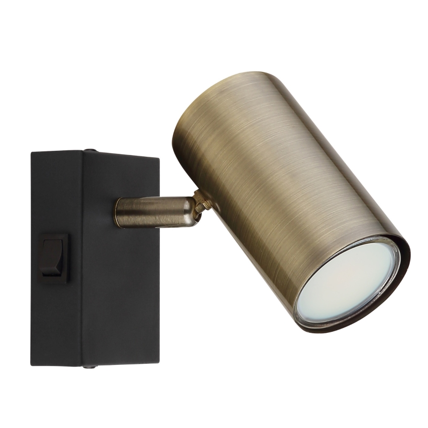 Globo - Lámpara de pared con foco 1xGU10/25W/230V negro/latón