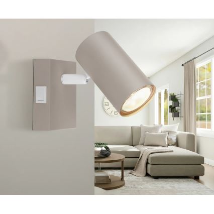 Globo - Foco de pared 1xGU10/35W/230V beige