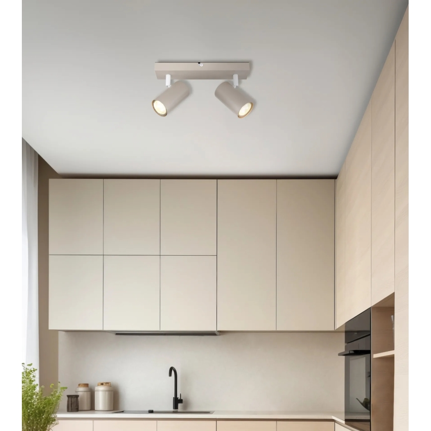 Globo - Foco doble 2xGU10/35W/230V beige