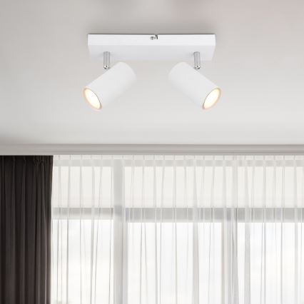 Globo - Foco empotrable 2xGU10/35W/230V blanco
