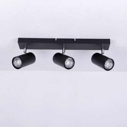 Globo - Lámpara de techo con 3 focos GU10/35W/230V negro