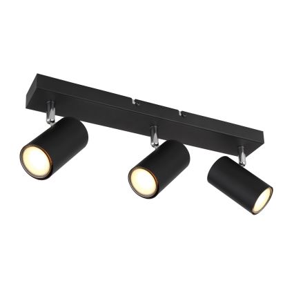 Globo - Lámpara de techo con 3 focos GU10/35W/230V negro