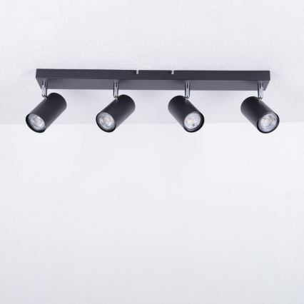 Globo - Foco empotrable 4xGU10/35W/230V negro