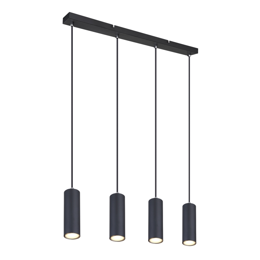 Globo - Lámpara colgante con cable 4xGU10/35W/230V negro