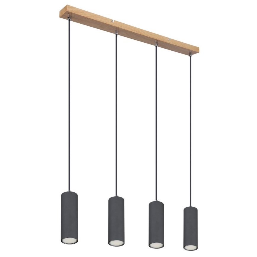 Globo - Lámpara colgante con cable 4xGU10/35W/230V gris/marrón
