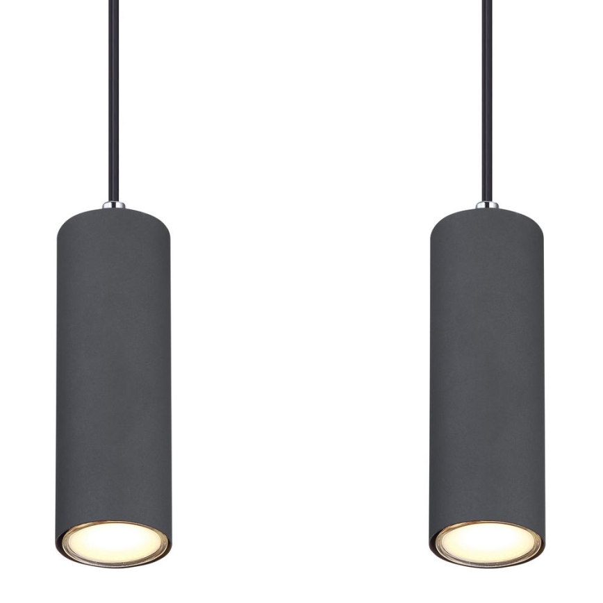 Globo - Lámpara colgante con cable 4xGU10/35W/230V gris/marrón