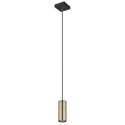 Globo - Lámpara colgante con cable 1xGU10/35W/230V negro/latón