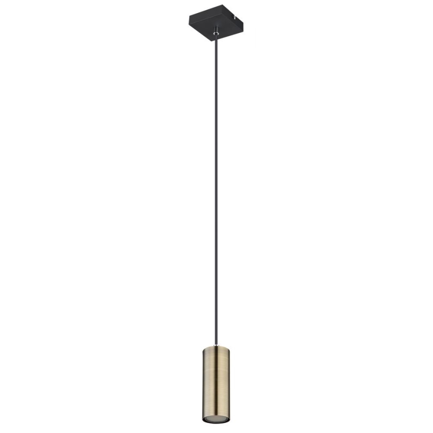 Globo - Lámpara colgante con cable 1xGU10/35W/230V negro/latón