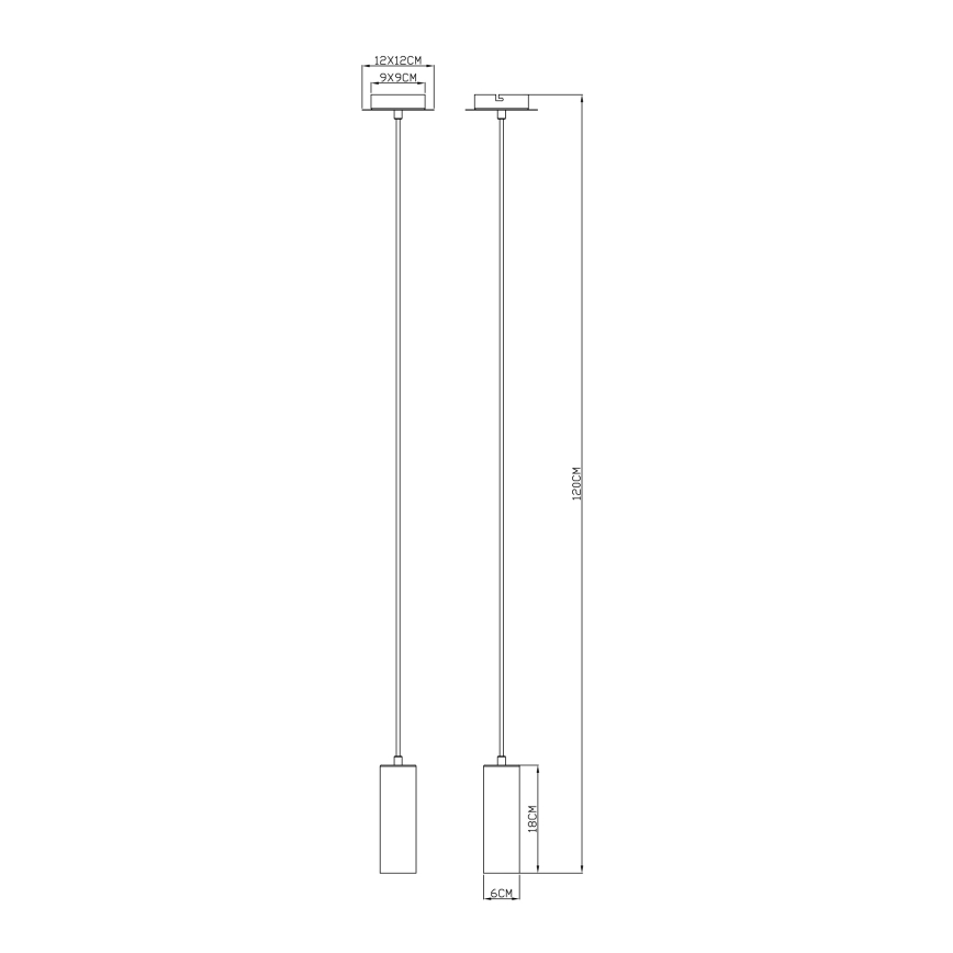 Globo - Lámpara colgante con cable 1xGU10/35W/230V negro/latón