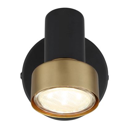Globo - Foco de pared 1xGU10/25W/230V negro/dorado