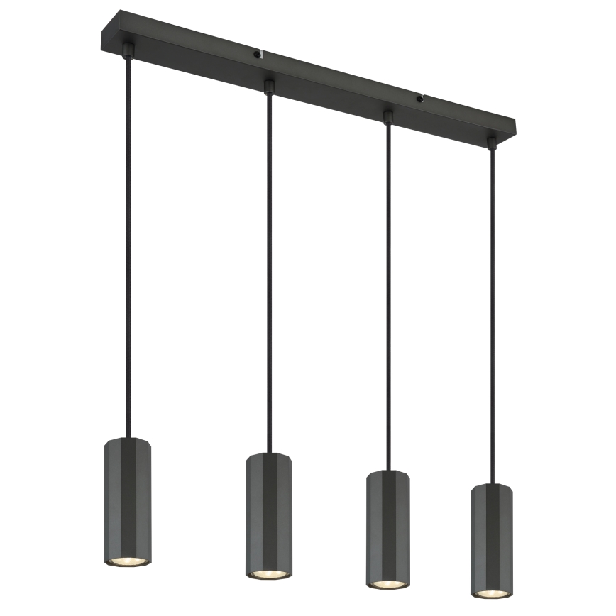 Globo - Lámpara colgante 4xGU10/25W/230V negro