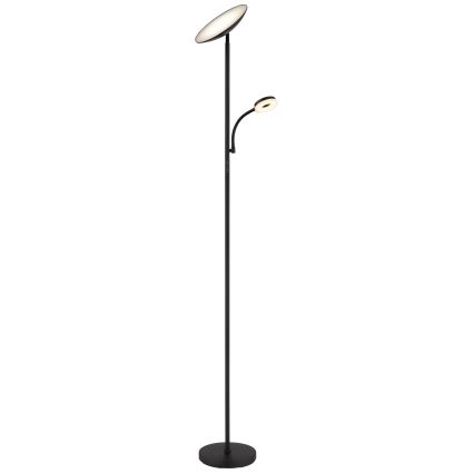 Globo - Lámpara de pie LED regulable LED/20W/230V+ LED/5W 3000/4000/6500K negra