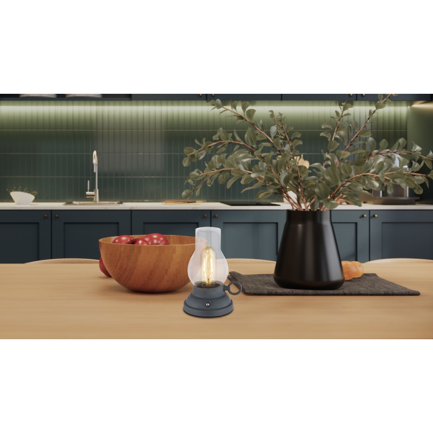 Globo - Lámpara de mesa táctil recargable LED regulable LED/1W/3,7V 1200 mAh antracita